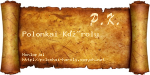Polonkai Károly névjegykártya