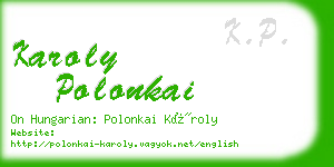 karoly polonkai business card